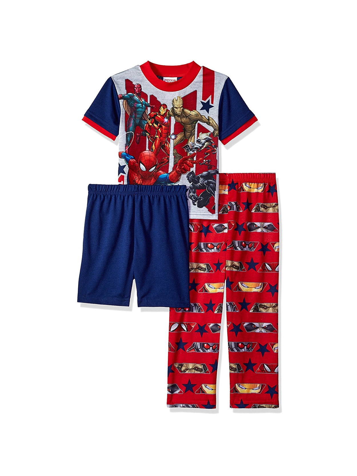 Marvel Marvel Avengers Boy's 3 Piece Pajamas Set 21MU036BZS Walmart