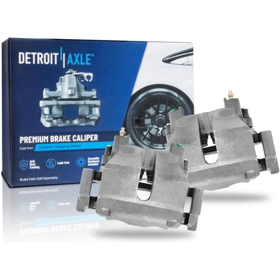 Detroit Axle - 2 Front Brake Calipers for Jeep 1999-2002 Grand Cherokee, 2000 2001 Disc Brake Calipers with Bracket Assembly Replacement [ATE Caliper]