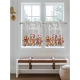 thumbnail image 2 of Gingerbread Grey 2 Panel Kitchen Curtains for Small Windows, Christmas Winter Snowflake Bathroom Tier Curtain, Short Window Treatment for Bedroom/Living Room 55"x36", 2 of 6