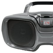 Proscan PRCD1037BT-BLACK/TITANIUM 3-Watt-RMS Portable CD Boom Box with Bluetooth and AM/FM Radio
