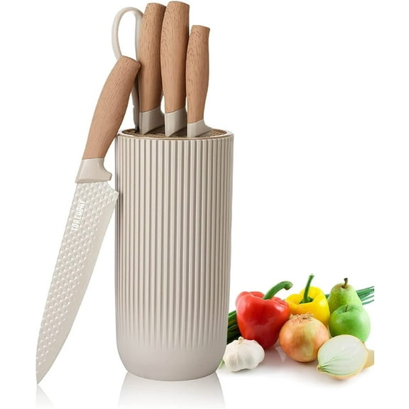 Dot Pet Khaki Sharp Stainless Steel Kitchen Knife Set for Home
