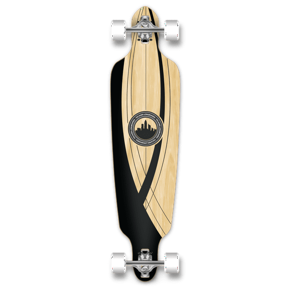 Yocaher Drop Through Crest Onyx Longboard Complete