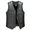 thumbnail image 1 of Camisole Sans Manches en Cuir Velours Couleur Unie pour Hommes, 1 of 6
