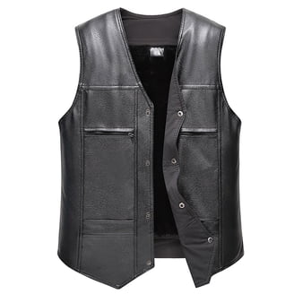 Diamond Plate 本革 ベスト Mサイズ Diamond Plate Buffalo Leather Motorcycle Vests for Men - Extra