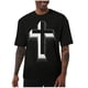 thumbnail image 1 of Camisas de Manga Corta de los Hombres Casual Pascua-Impresión Suelta Deportes Elásticos Cuello Redondo, Suave Blusa de Poliéster Spandex, 1 of 6