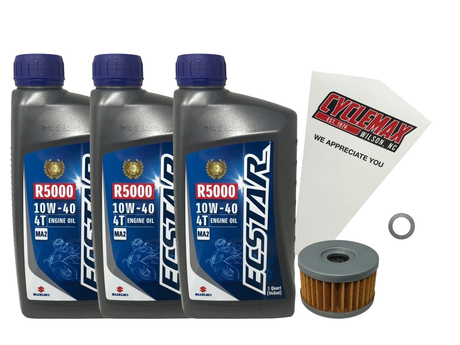 Cyclemax Genuine OEM Standard Oil Change Kit fits 2006-2022 Suzuki