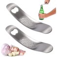 thumbnail image 1 of La prensa de ajo de acero inoxidable doblada multifuncional de 2 piezas se puede usar como abridor de botellas para utensilios de cocina para lavavajillas, súper resistente y duradero ER, 1 of 5