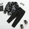 thumbnail image 3 of 3T Baby Boys Clothes Baby Boy 2PCS Outfits 3-4T Boys Letter Print Long Sleeve Hooded Top Jeans Pants Set Black, 3 of 6