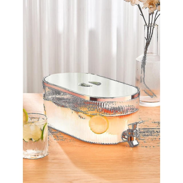 Beverage Dispenser With Spigot 5.3l Refrigerator Juice Water Cocktail Pitcher - Snngv