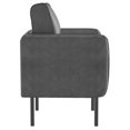 thumbnail image 2 of Modern Faux Leather Accent Chair in Grey, 2 of 7