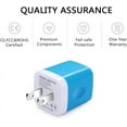 thumbnail image 5 of USB Charger Block,Phone Charger Adapter,AILKIN 3Pack 2.1Amp Dual Port Fast Charge Wall Charger Plug Brick Cube Base Charging Block,Multicolor, 5 of 5