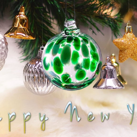 GFHFHITJ Hand Blown Glass Ball Ornaments Hanging Christmas Balls, Shatterproof Christmas Decorations for Home Indoor Outdoor Wedding Party Decor