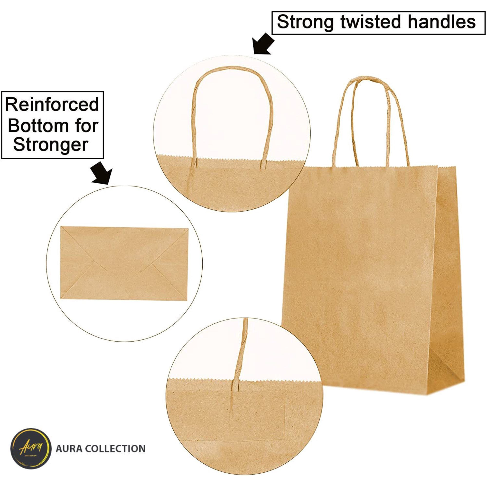 Art of Aurra Brown Kraft Paper Bags(25 Pcs)