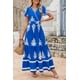 thumbnail image 5 of Vestido largo PRETTYGARDEN para mujer, verano 2025, cuello en V, estampado floral, 5 of 9