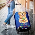 thumbnail image 3 of Autism Awareness Golden Retriever Accept Understand Love Travel Luggage Cover Goldens Dog Lover Gifts Idea Suitcase Dust Protective Decor - 12003, 3 of 5