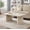 Beige, variant on Roundhill Furniture Cavira Modern Faux Marble Living Room Coffee Table, Off-white