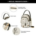 thumbnail image 4 of FORMRS Crossbody Bag for Women Quilted Travel Shoulder Cell Phone Purse with Chain Strap Handbag, Beige Christmas Forest, 4 of 7