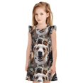 thumbnail image 1 of Fotbe Realistic Cute Puppy Vestido de Dormir para Niñas de 3 a 10 Años, Mangas Cortas, Estilo Princesa, Pijama Camisón con Mangas Voladas-XX-Large, 1 of 6