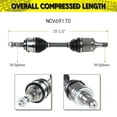 thumbnail image 6 of Maxfavor 2x Front CV Axle Shaft Assembly for 2003-2023 Toyota 4Runner FJ Cruiser Tacoma, Lexus 4WD, 6 of 6