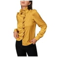 thumbnail image 2 of Clothing 2025 Super Soft Wrinkle Free Button Down Shirts for Women Formal Work Dress Blouses Tops Womens Button Down Shirts Boyfriend Long Sleeve Oversized Blouses Tops, 2 of 9