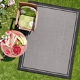 thumbnail image 5 of Indoor Outdoor Rug  6x9 Bordered Gray Modern Area Rugs For And Patios Kitchen Hallway Mats Washable Porch Deck Outside Carpet (bordered Grey 6 X 9), 5 of 9