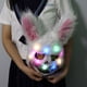 thumbnail image 5 of Máscara de conejo aterrador, disfraz de cabeza de conejo de felpa y plástico para Halloween, Carnaval, rosa y blanco, 5 of 5