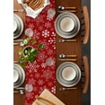 thumbnail image 5 of Table Runners 90 Inches Long Dress Scarves, Red Snowflake Christmas Farmhouse Coffee/Dining/Kitchen Table Runner for Living Room, Xmas Snowflake Red 13x90 Inch, 5 of 7