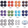 thumbnail image 2 of 100pcs+ 10mm Natural 7 Chakra Lava Stone Beads Round Loose Beads Kit Spacer Beads with Crystal Strings for Essential Oil, 2 of 8