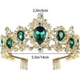 thumbnail image 2 of Women Luxurious Crystal Rhinestone Bridal Crown Princess Headpieces Girls Tiara Accessory With Comb, 2 of 4