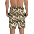 thumbnail image 4 of Lsque Multi-Colored Roosters Mens Sleep Pajama Shorts,Short Pajama Pants, Cotton Ultra-Soft Knit-3X-Large, 4 of 9