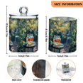 thumbnail image 5 of Yayeee 2 Pack Qtip Holder Bathroom Cotton Swab Canister with Lid Clear Dispenser Set, Sunshine Goldfish, 5 of 6