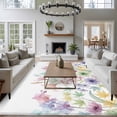 thumbnail image 3 of 5'x7' Area Rugs for Living Room Bedroom, Colorful Spring Floral Washable Rug Carpet Runner Indoor Outdoor, Farmhouse Flowers Modern Art Non Slip Floor Mats Area Rug for Kitchen, Nursery, 3 of 8