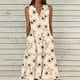 thumbnail image 1 of TaTaai Womens Summer Vacation Maxi Dress Sleeveless V Neck Strap Design Casual Loose Fit Beach Long Sundress Gift, 1 of 5