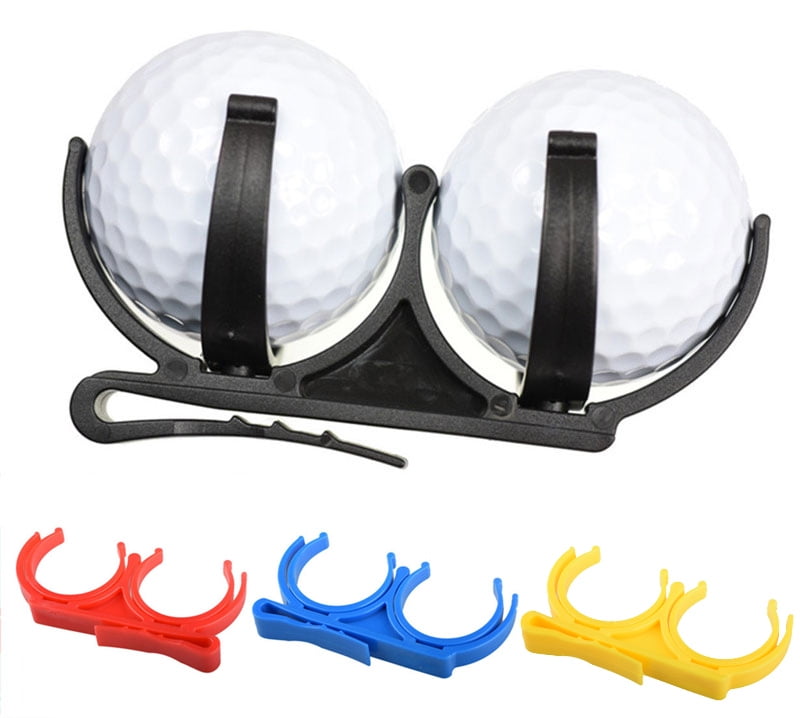 2Pcs Golf Ball Holders Foldable Golf Ball Clips Rotatable Ball Clips