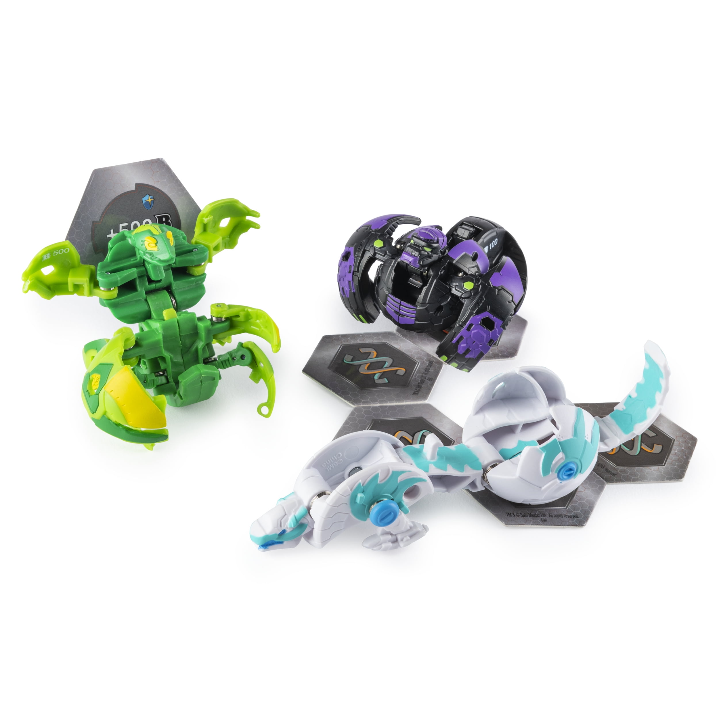 Bakugan Starter Pack 3-Pack, Ventus Vicerox, Collectible Action Figures,  for Ages 6 and Up