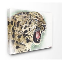 Stupell Industries Cool Leopard Large Cat Animal Watercolor Painting Canvas Wall Art by George Dyachenko