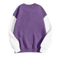 thumbnail image 5 of Womens Oversized Fleece Sweatshirts Colorblock Fall Fashion Pullover Crewneck Sweatshirt Drop Shoulder Patchwork Long Sleeve Sweatshirts Winter Cute Tops Teen Girls Preppy Clothes 2025, 5 of 6