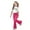C295/Hot Pink, variant on Girl Clothes Stylish Girls Casual Outfit With Bow Printed And Flared Pants For Everyday Wear 9-10 Years