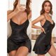 thumbnail image 3 of Gibobby Camisón de satén de seda para mujer Día de San Valentín Camisón para mujer Lencería satén Chemise Lencería Sexy camisón Slips Sleep Dress Sexy Slips ropa do(Negro,CH), 3 of 5