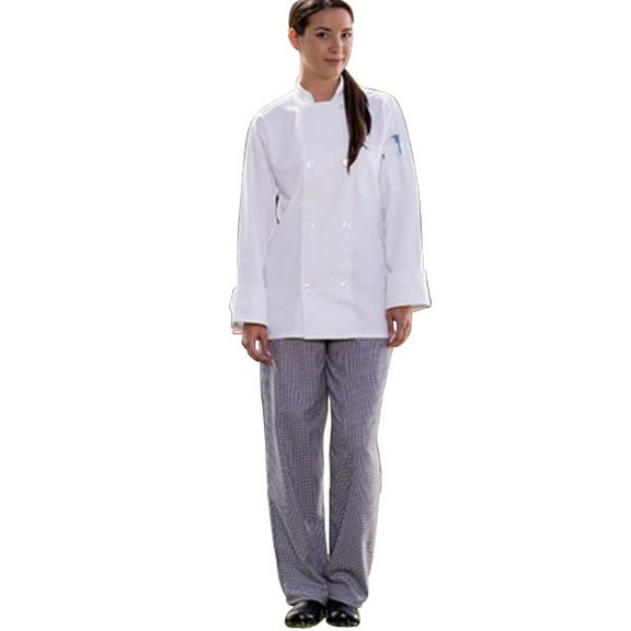 4005C-4002 Classic Baggy Chef Pant 2" Elastic Waist in Houndstooth - Small