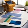 thumbnail image 2 of SAFAVIEH Fifth Avenue Delice Abstract Area Rug, Ivory/Blue, 5' x 8', 2 of 8