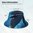 thumbnail image 3 of Fuzoiu Ice Blue Ocean Cute Dolphin Print Reflective Bucket Hat,Outdoor Hat for Men and Women,Bucket Hat for Travel Fishing Hunting Summer Camp, 3 of 6