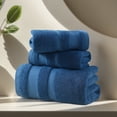 thumbnail image 3 of Eurhowing 6-Piece Bath Towel Set, Ultra Soft Absorbent Cotton Towels, Quick-Dry & Low Lint Bathroom Towels Set, Blue, 3 of 9