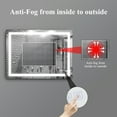 thumbnail image 6 of Canddidliike 48x36 Inch LED Bathroom Wall Mounted Vanity Mirrorwith, Makeup Lighted Smart Mirror with Lights, Anti-Fog & Dimming, Transparent, 6 of 11