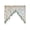 Green, variant on Floral Lace Embroidery Triangular Curtain, No-Drill Semi-Sheer Short Drape for Kitchen Bedroom Partition 98.43x39.37in