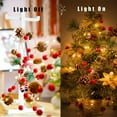 thumbnail image 4 of HLONK Guirlande de Noël avec Lumières 20Led 7 Pieds Pomme de Pin aux Baies Rouges Guirlande Lumineuse à Piles Décorations de Noël pour Maison Intérieur, 4 of 6