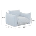 thumbnail image 5 of Pemberly Row Striped Fabric Outdoor Armchair in Pearl and Blue, 5 of 6