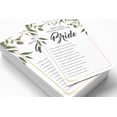 thumbnail image 3 of Inkdotpot 50-PackGreeneryHow Well Do You Know The Bride Bridal Shower Bachelorette PartyGameWho Know The Bride Best ActivityCards, 3 of 7