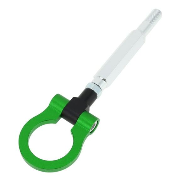 Unique Bargains Front/Rear Trailer Ring Eye Towing Hook, Bumper Screw-on Tow Hook for Subaru Impreza Folding Racing Trailer Hook Aluminum Alloy Green