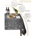 thumbnail image 2 of Black Grey Table Cloth, Modern Abstract Diamond Luxury Gradient Waterproof Tablecloth for Square Tables, Reusable Washable Fabric Table Cover for Restaurant Kitchen Dining Tables 54"x54", 2 of 6